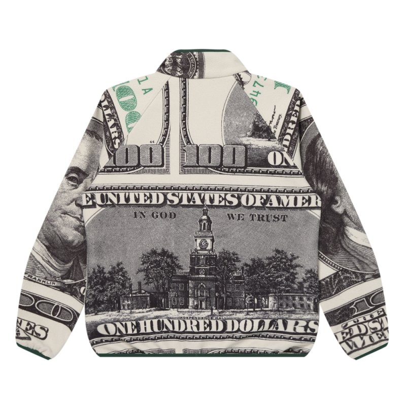 画像2: BlackEyePatch/BIG HUNDEREDS PATTERNED FLEECE JACKET（WHITE）
