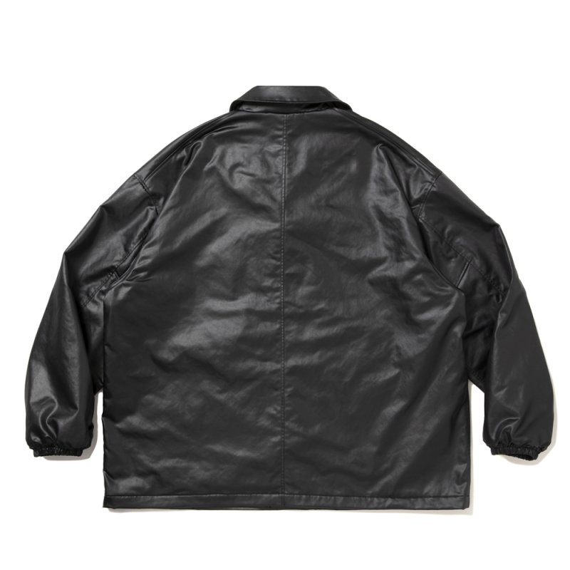 画像2: COOTIE PRODUCTIONS/Damp Coated Satin Car Coat（Black）［ダンプコーテッドサテンカーコート-26春夏］