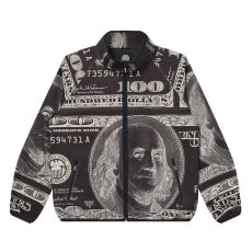 画像1: BlackEyePatch/BIG HUNDEREDS PATTERNED FLEECE JACKET（BLACK） (1)