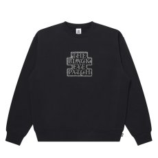 画像1: BlackEyePatch/RHINESTONED OG LABEL CREW SWEAT（BLACK） (1)
