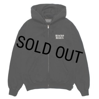 WACKO MARIA/WASHED HEAVY WEIGHT ZIP HOODED SWEAT SHIRT（BLACK