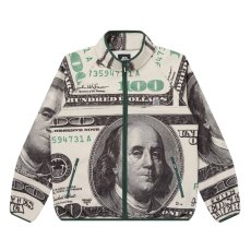 画像1: BlackEyePatch/BIG HUNDEREDS PATTERNED FLEECE JACKET（WHITE） (1)