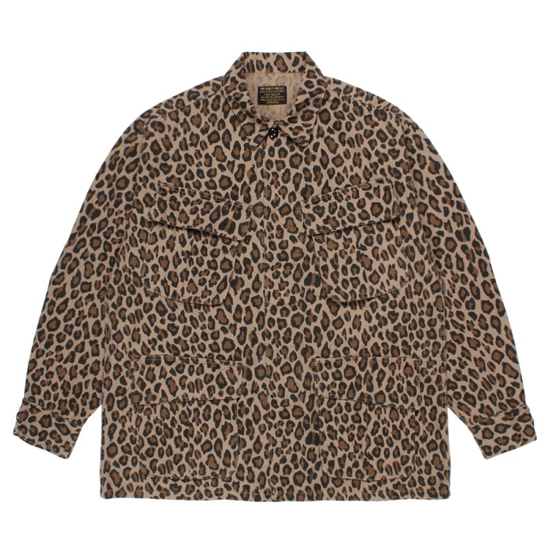 画像1: WACKO MARIA/LEOPARD FATIGUE JACKET（BEIGE）［レオパードファティーグJKT-26春夏］