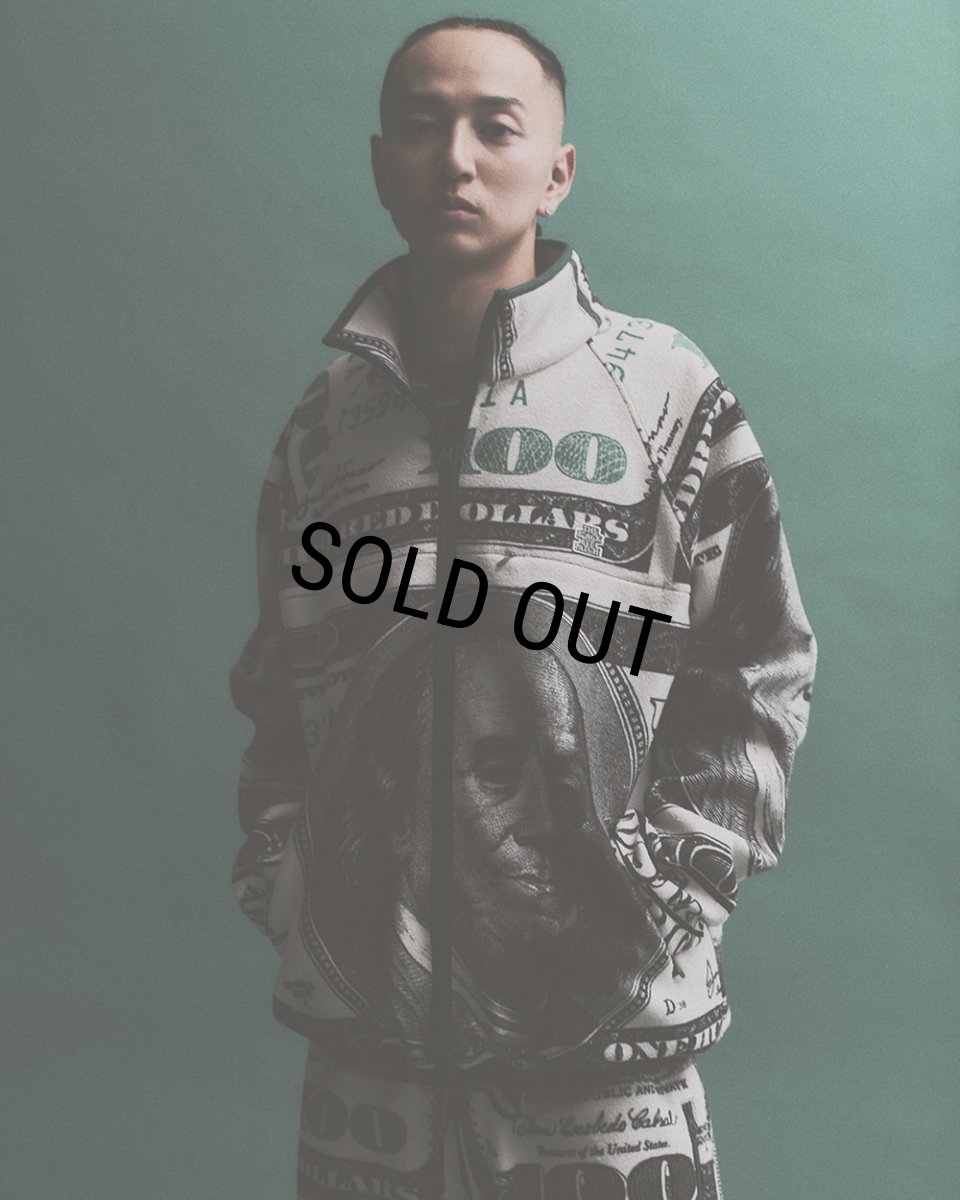 画像3: BlackEyePatch/BIG HUNDEREDS PATTERNED FLEECE JACKET（WHITE） (3)