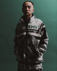 画像3: BlackEyePatch/BIG HUNDEREDS PATTERNED FLEECE JACKET（WHITE） (3)