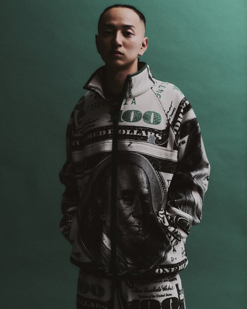 画像3: BlackEyePatch/BIG HUNDEREDS PATTERNED FLEECE JACKET（WHITE）