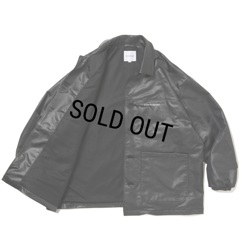 COOTIE PRODUCTIONS/Damp Coated Satin Car Coat（Black）［ダンプ
