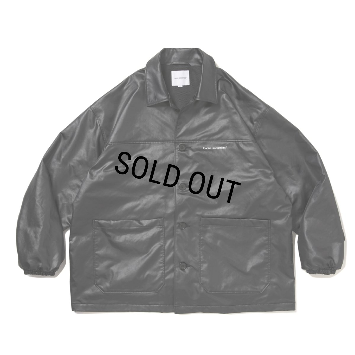 画像1: COOTIE PRODUCTIONS/Damp Coated Satin Car Coat（Black）［ダンプコーテッドサテンカーコート-26春夏］ (1)