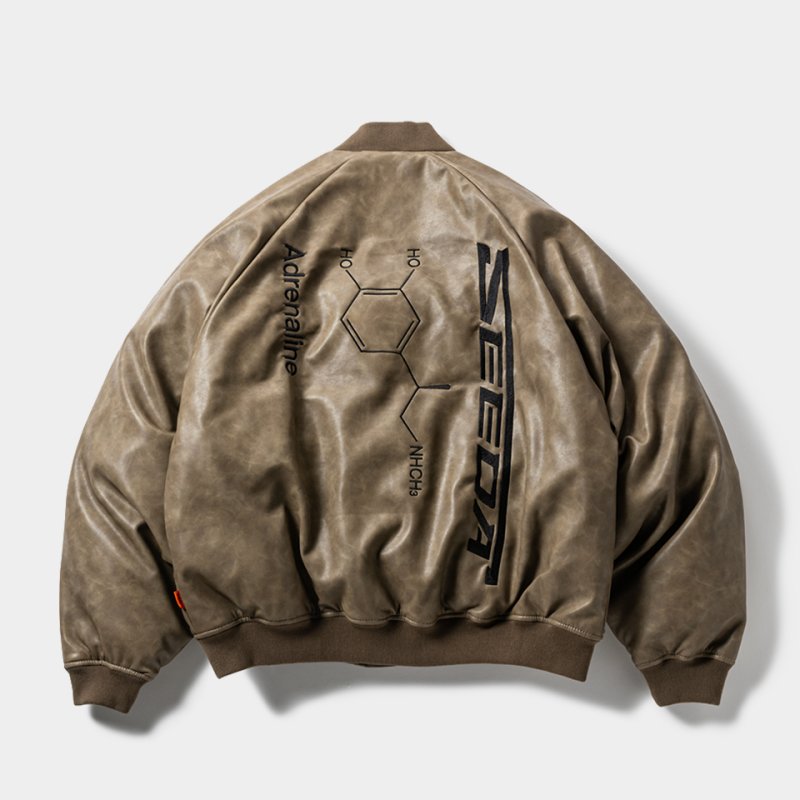 画像2: TIGHTBOOTH/ADRENALINE LEATHER DOWN JKT（×SEEDA）（Brown）［アドレナリンレザーダウンJKT-25冬］