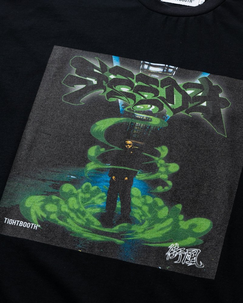 画像2: TIGHTBOOTH/MACHIKAZE T-SHIRT（×SEEDA）（Black）［街風T-25冬］