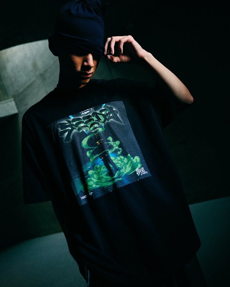 画像3: TIGHTBOOTH/MACHIKAZE T-SHIRT（×SEEDA）（Black）［街風T-25冬］