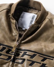 画像4: TIGHTBOOTH/ADRENALINE LEATHER DOWN JKT（×SEEDA）（Brown）［アドレナリンレザーダウンJKT-25冬］ (4)
