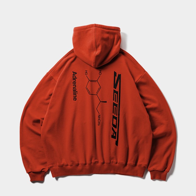 画像2: TIGHTBOOTH/ADRENALINE HOODIE（×SEEDA）（Terracotta）［アドレナリンフーディー-25冬］