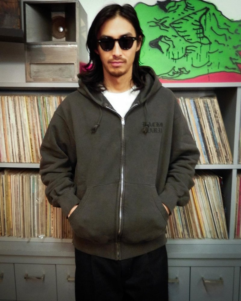 画像3: WACKO MARIA/WASHED HEAVY WEIGHT ZIP HOODED SWEAT SHIRT（GRAY）［ジップアップパーカー-26春夏］