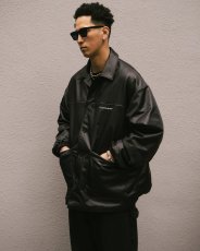 画像6: COOTIE PRODUCTIONS/Damp Coated Satin Car Coat（Black）［ダンプコーテッドサテンカーコート-26春夏］ (6)