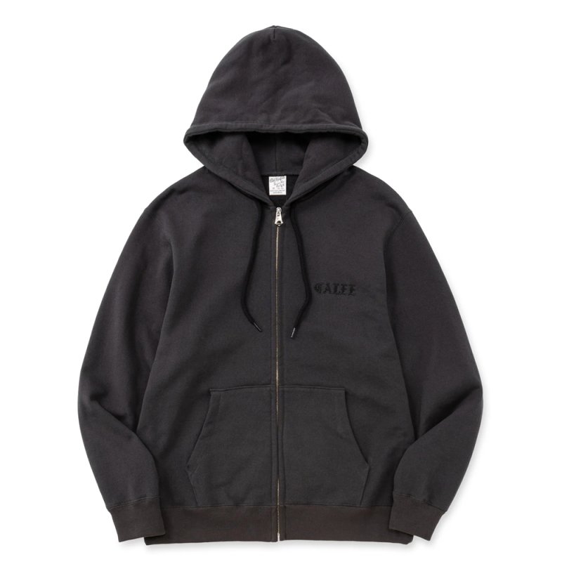 画像1: CALEE/LOGO ZIP HD（INK BLACK）［ロゴジップフーディー-26春夏］