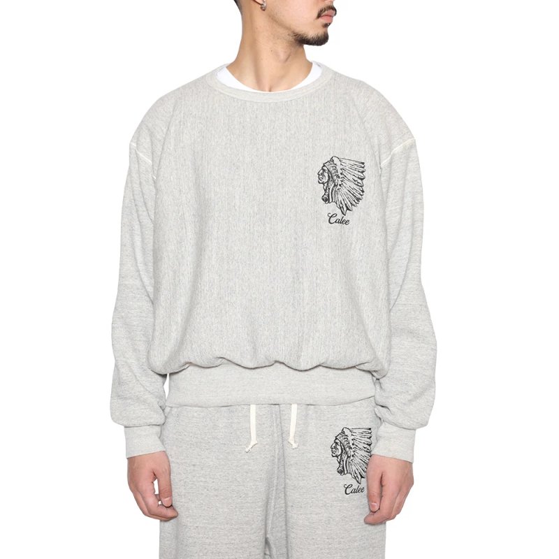 画像2: CALEE/TOMPKIN'S LOOP TYPE 40'S CREWNECK SW（VINTAGE GRAY）［クルーネックスウェット-26春夏］
