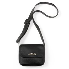画像1: CALEE/STUDS LEATHER SHOULDER POUCH BAG（BLACK）［レザーショルダーポーチバッグ-26春夏］ (1)