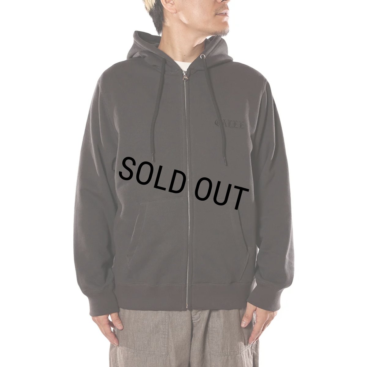 画像2: CALEE/LOGO ZIP HD（MIX GRAY）［ロゴジップフーディー-26春夏］ (2)