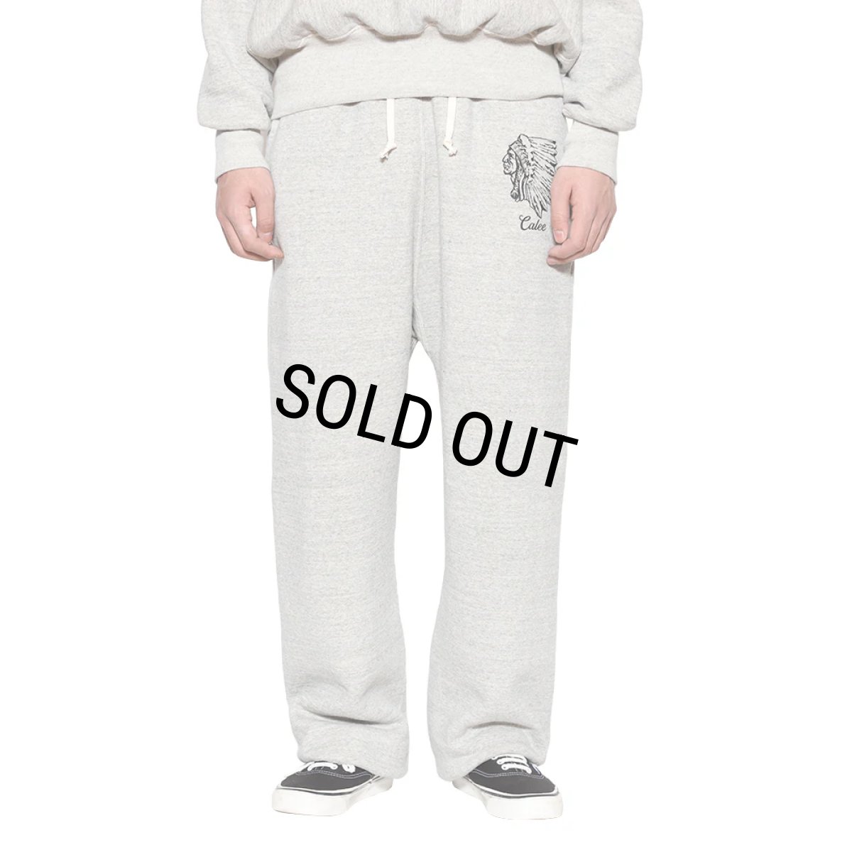 画像6: CALEE/TOMPKIN'S LOOP TYPE 40'S SWEAT RELAX PANTS（VINTAGE GRAY）［スウェットリラックスパンツ-26春夏］ (6)