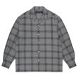 WACKO MARIA/OMBRE CHECK OPEN COLLAR SHIRT（GRAY）［オンブレ