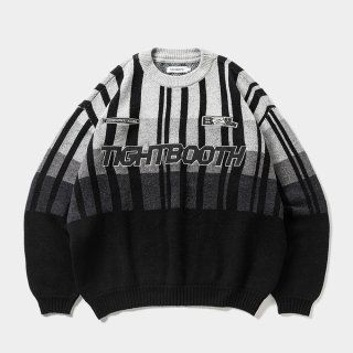 TIGHTBOOTH/JQ KNIT SWEATER（×紅桜）（Black）［ジャガードニット