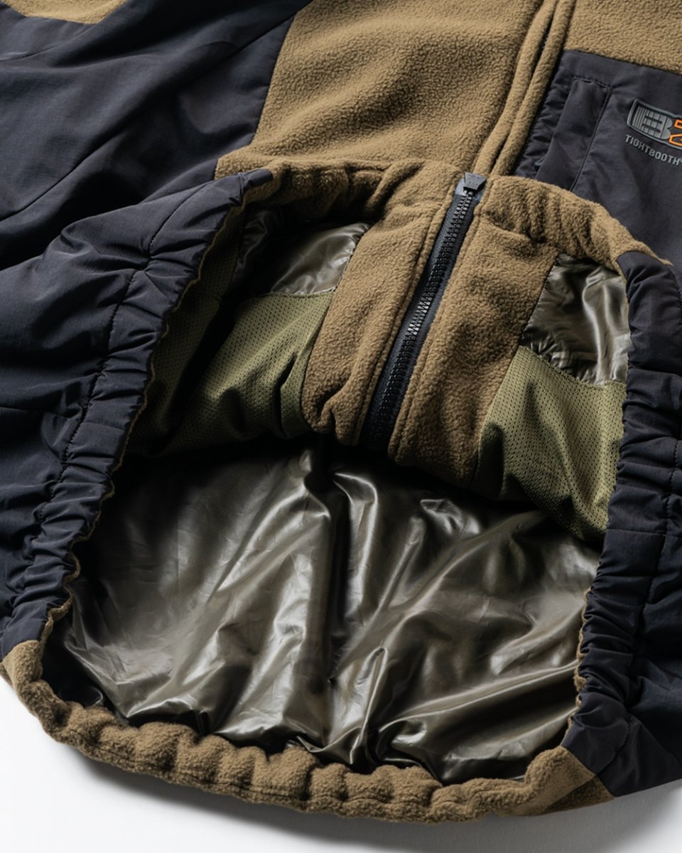 画像10: TIGHTBOOTH/NYLON PANEL FLEECE JKT（×紅桜）（Olive）［ナイロンパネルフリースJKT-25冬］ (10)