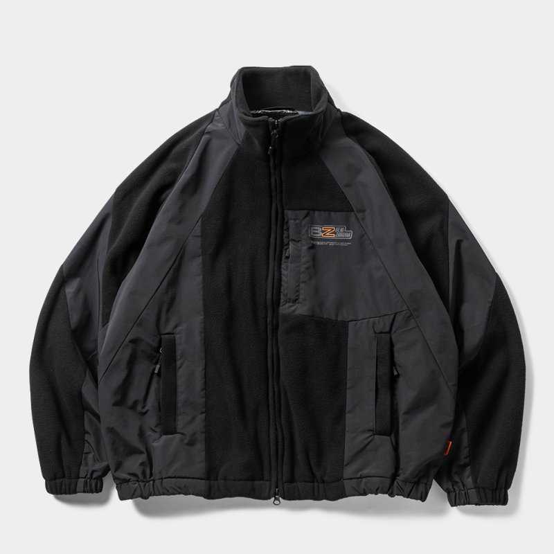 画像1: TIGHTBOOTH/NYLON PANEL FLEECE JKT（×紅桜）（Black）［ナイロンパネルフリースJKT-25冬］