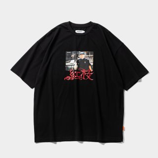 TIGHTBOOTH/紅桜 T-SHIRT（×紅桜）（Black）［紅桜T-25冬］ - JONAS