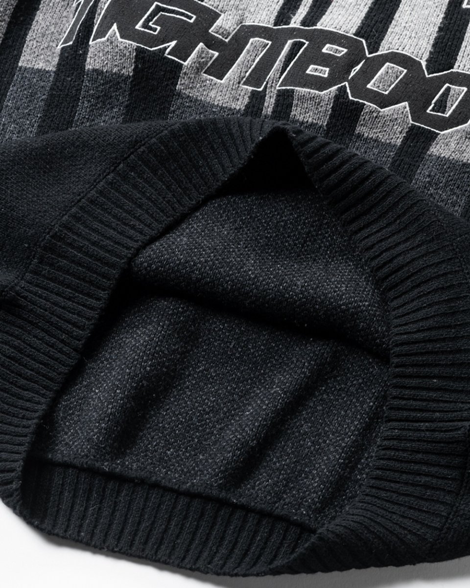 画像7: TIGHTBOOTH/JQ KNIT SWEATER（×紅桜）（Black）［ジャガードニットセーター-25冬］ (7)