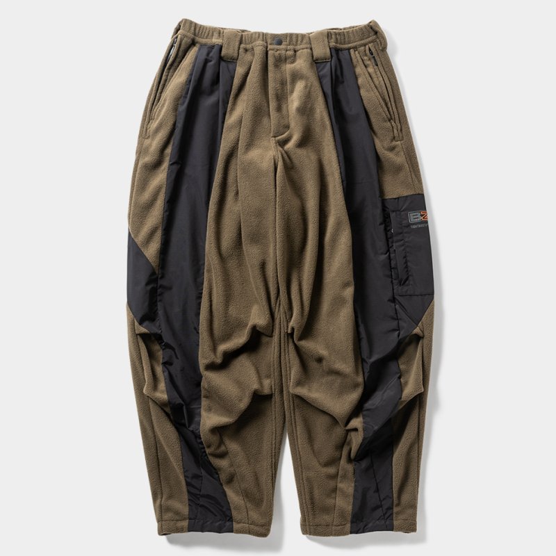 画像1: TIGHTBOOTH/NYLON PANEL FLEECE BALLOON PANTS（×紅桜）（Olive）［ナイロンパネルフリースバルーンパンツ-25冬］