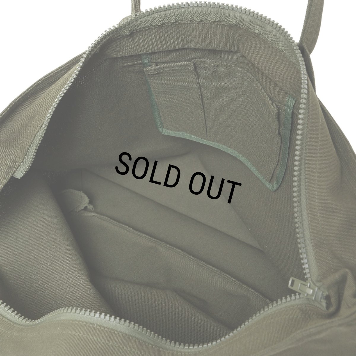 画像4: PORKCHOP/CYOW ZIP TOTE BAG（OLIVE）［ジップトートバッグ-26春夏］ (4)