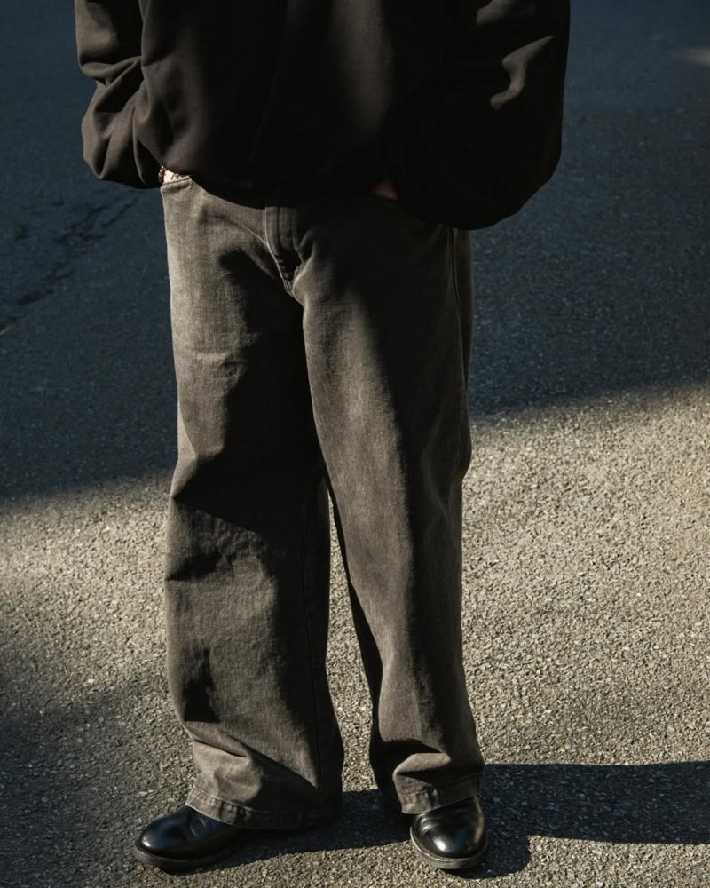 画像3: COOTIE PRODUCTIONS/Color Denim Square Leg Easy Trousers（Fade Black）［カラーデニムスクエアレッグイージートラウザース-26春夏］