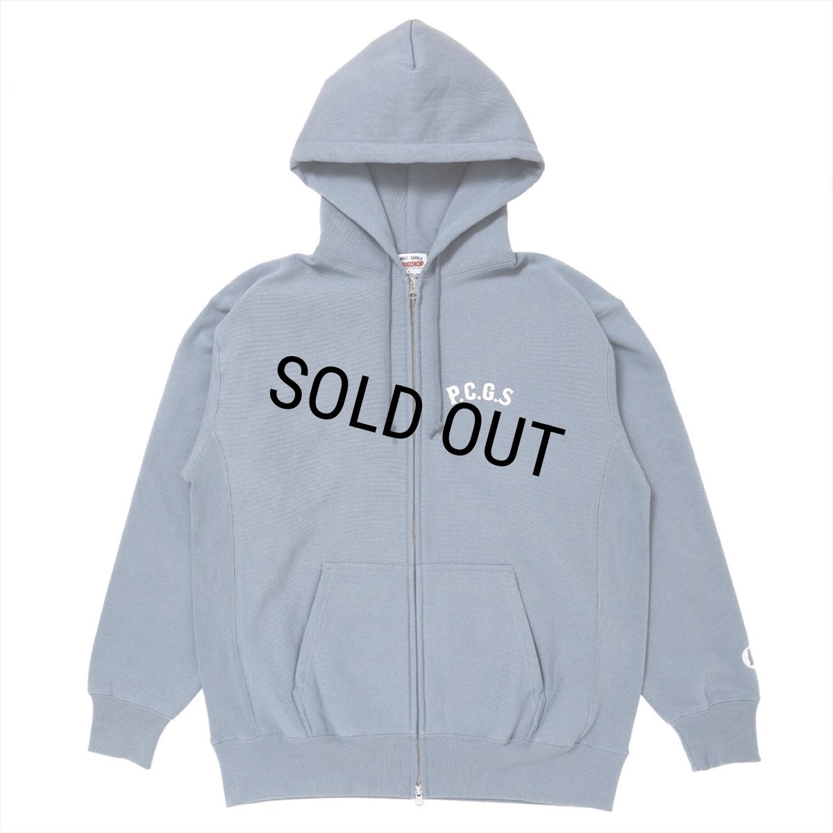 画像2: PORKCHOP/CIRCLE PORK ZIP UP HOODIE（STONE BLUE）［サークルポークジップアップフーディー-25秋冬］ (2)