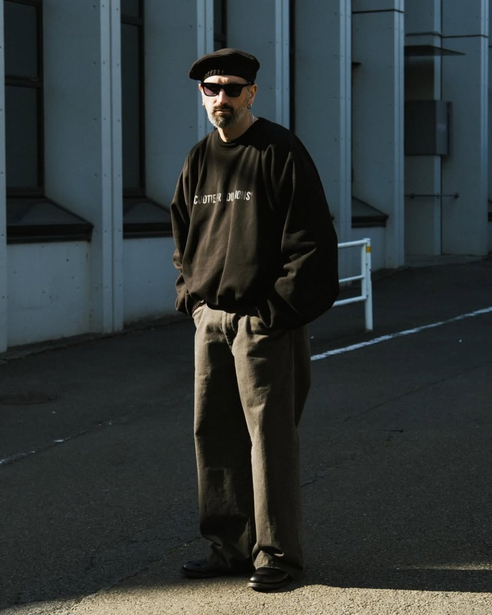 画像7: COOTIE PRODUCTIONS/Color Denim Square Leg Easy Trousers（Fade Black）［カラーデニムスクエアレッグイージートラウザース-26春夏］ (7)