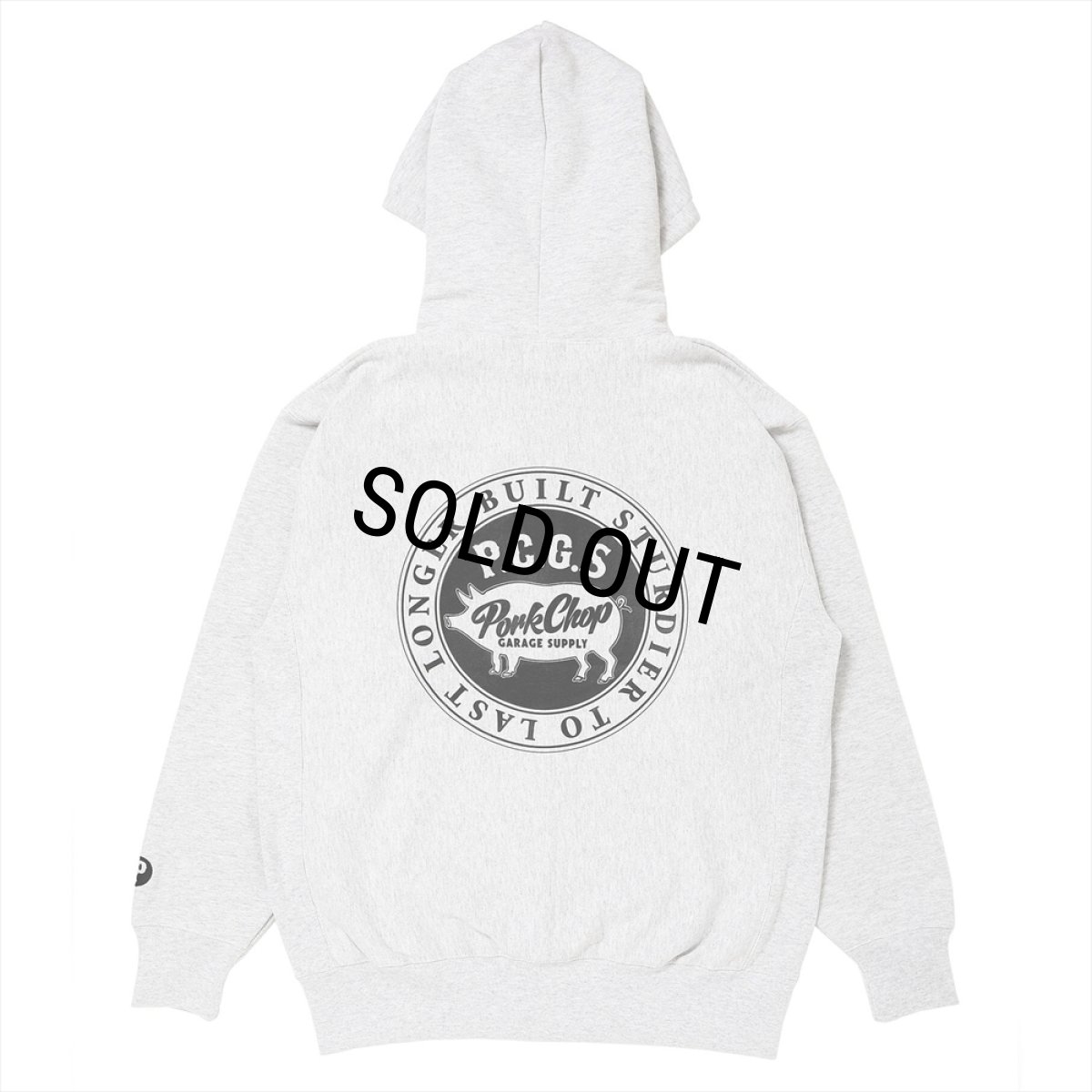 画像1: PORKCHOP/CIRCLE PORK ZIP UP HOODIE（ASH）［サークルポークジップアップフーディー-25秋冬］ (1)