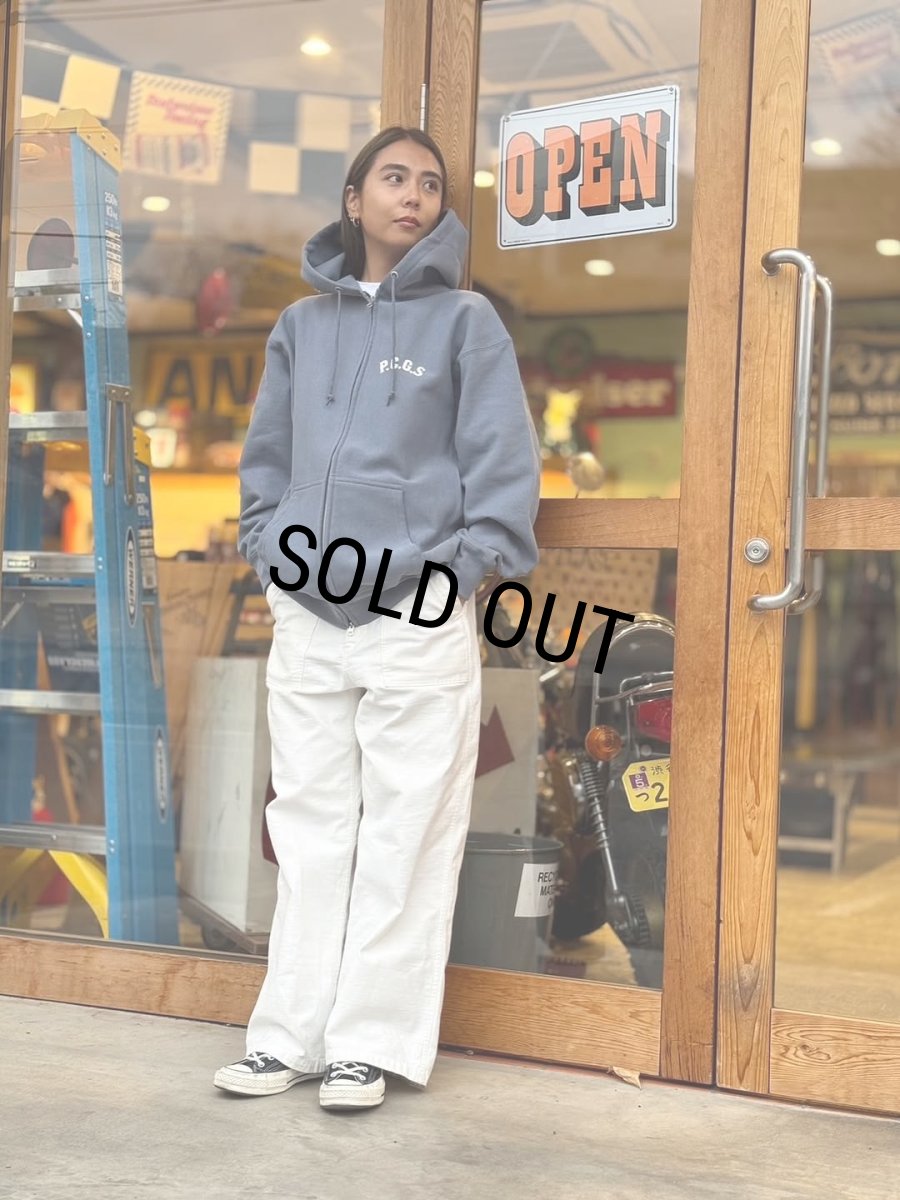 画像8: PORKCHOP/CIRCLE PORK ZIP UP HOODIE（ASH）［サークルポークジップアップフーディー-25秋冬］ (8)