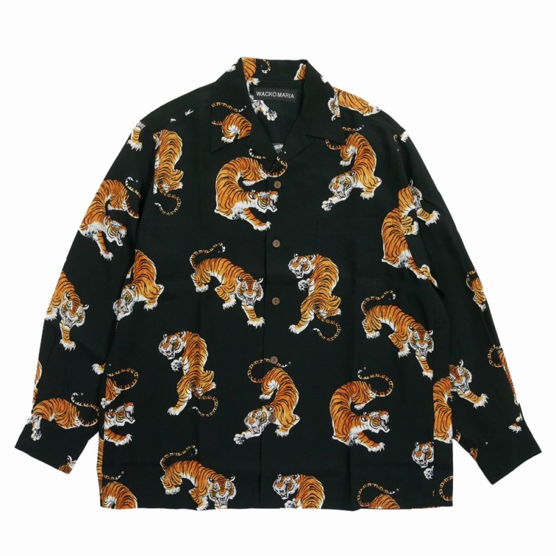 画像1: WACKO MARIA/TIM LEHI / HAWAIIAN SHIRT（BLACK）［ハワイアンシャツ-26春夏］