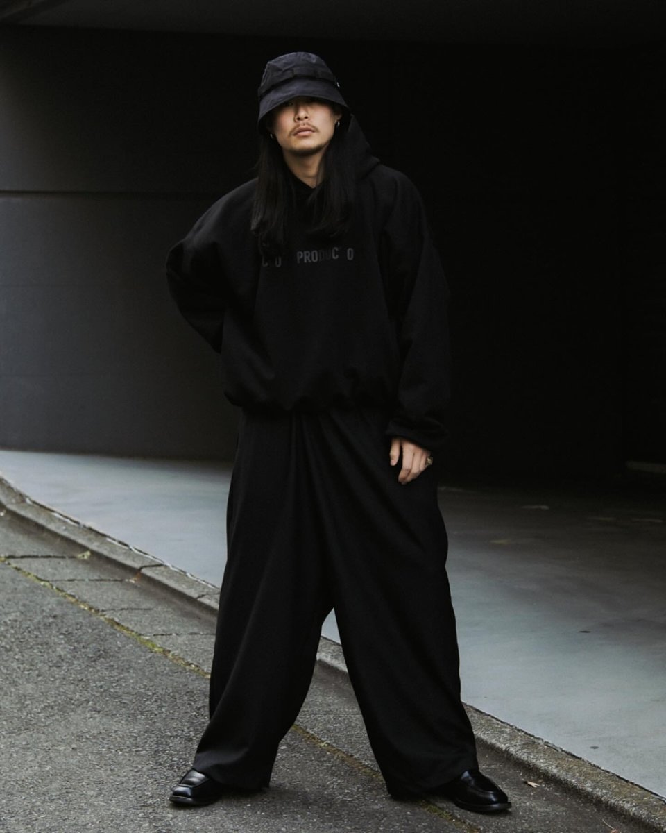 画像10: COOTIE PRODUCTIONS/Swallow Rib Sweat Hoodie（Black）［スワローリブスウェットフーディー-26春夏］ (10)