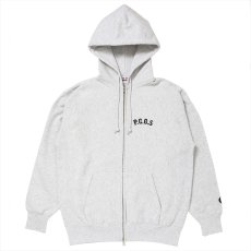 画像2: PORKCHOP/CIRCLE PORK ZIP UP HOODIE（ASH）［サークルポークジップアップフーディー-25秋冬］ (2)