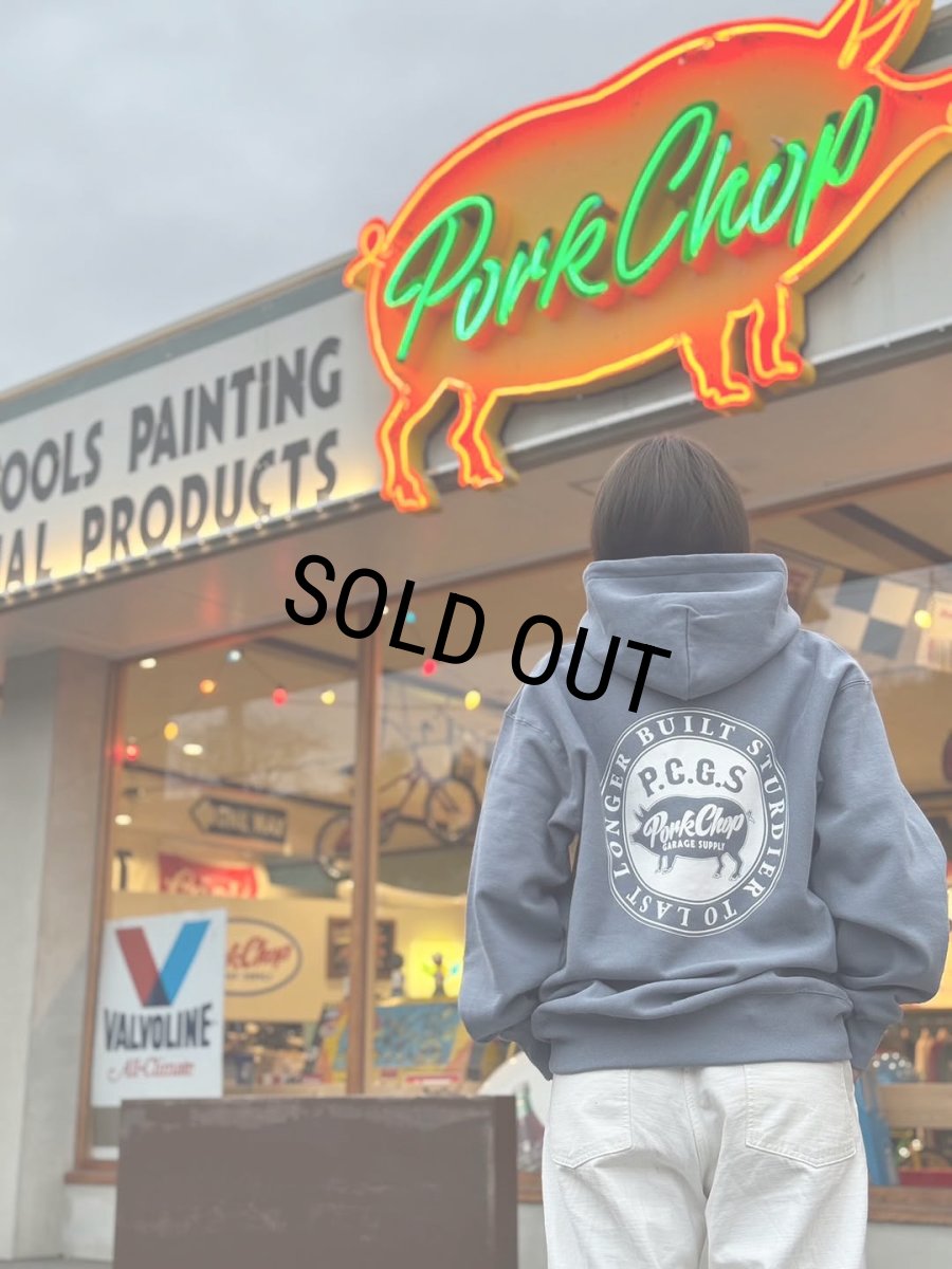 画像9: PORKCHOP/CIRCLE PORK ZIP UP HOODIE（ASH）［サークルポークジップアップフーディー-25秋冬］ (9)