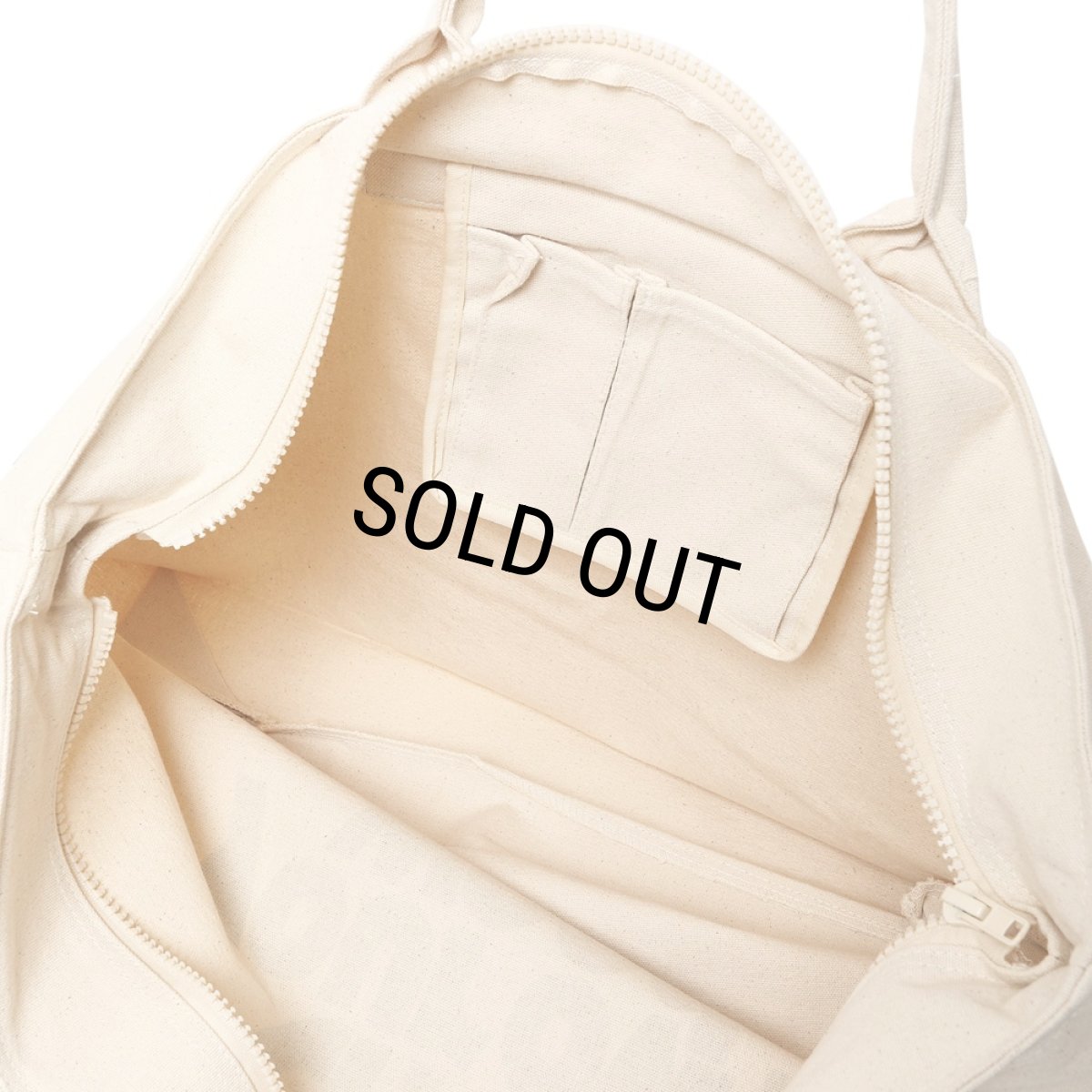 画像3: PORKCHOP/CYOW ZIP TOTE BAG（NATURAL）［ジップトートバッグ-26春夏］ (3)