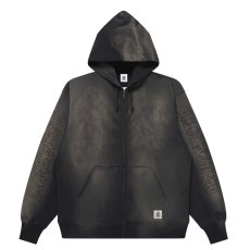 画像1: BlackEyePatch/STENCIL LOGO EMBROIDERED FADED HOODIE（BLACK） (1)
