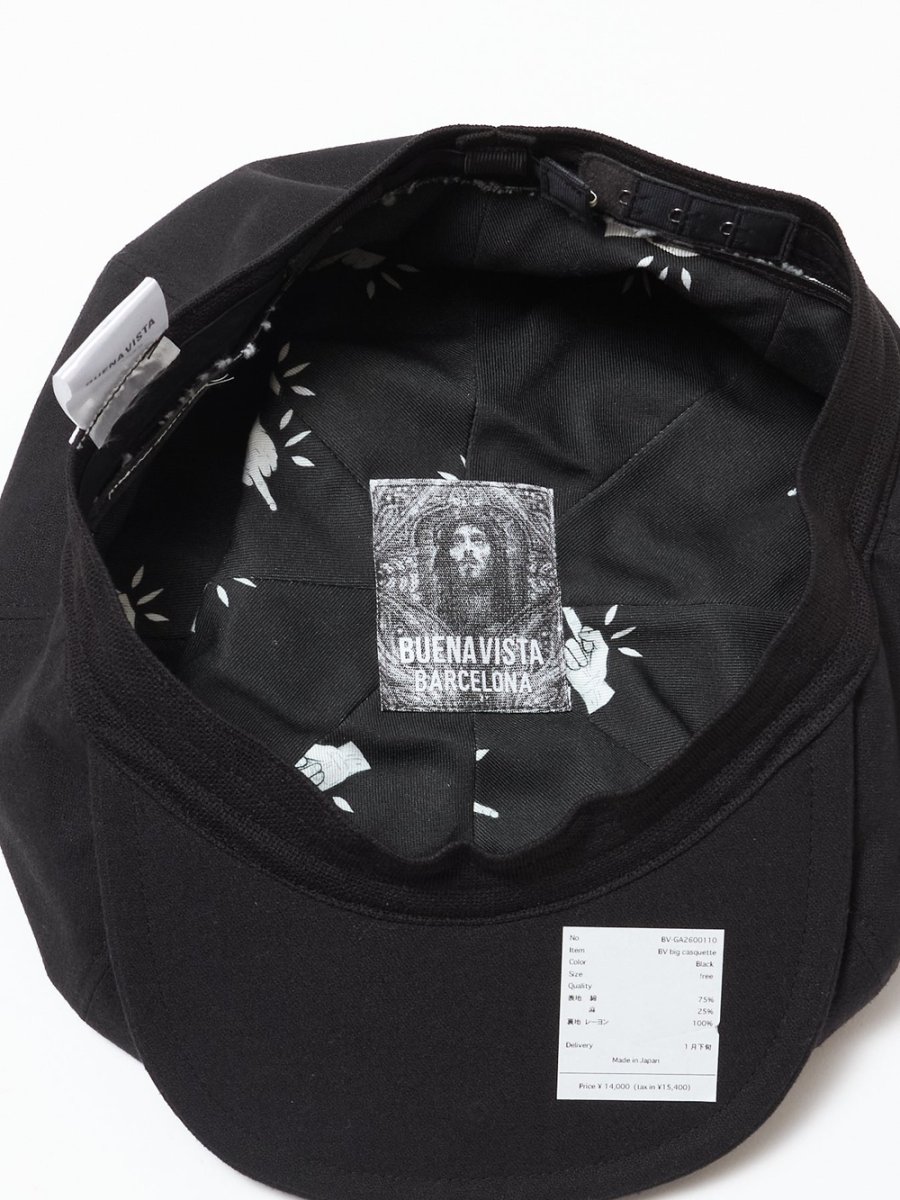 画像4: BUENA VISTA/BV big casquette（BLACK）［ビッグキャスケット-26春夏］ (4)