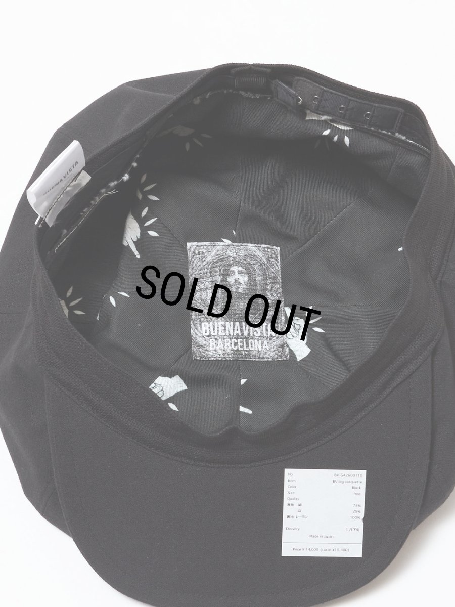 画像4: BUENA VISTA/BV big casquette（BLACK）［ビッグキャスケット-26春夏］ (4)