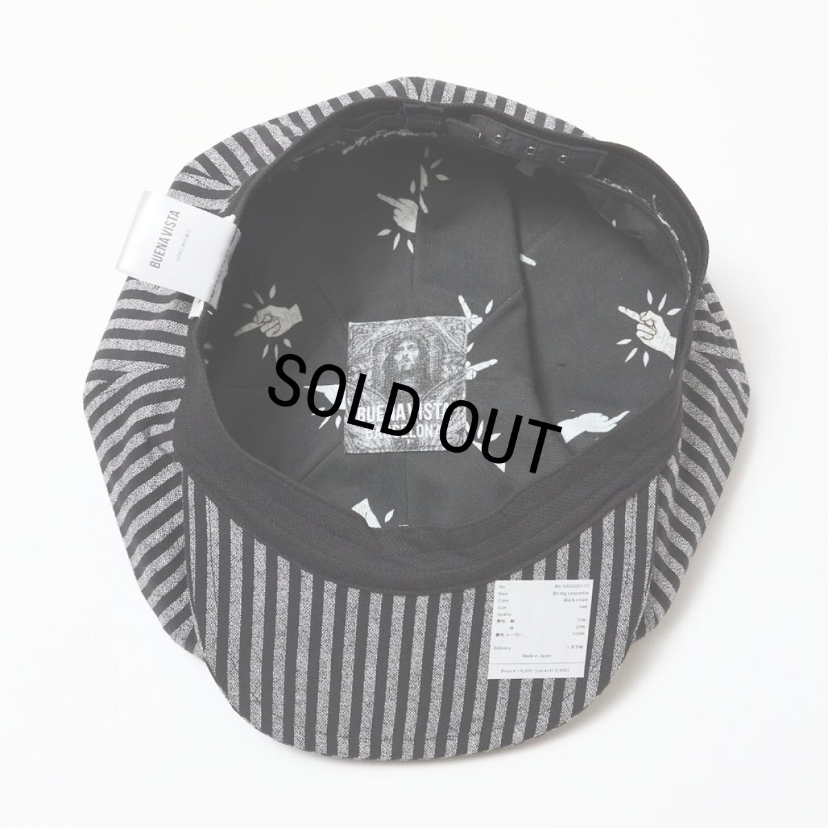 画像4: BUENA VISTA/BV big casquette（BLACK STRIPE）［ビッグキャスケット-26春夏］ (4)