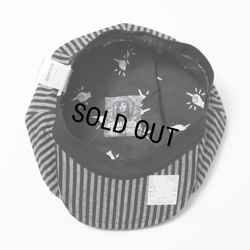 BUENA VISTA ビッグキャスケット ストライプ柄 BUENA VISTA/BV big casquette（BLACK STRIPE）［ビッグキャスケット
