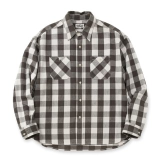 CALEE/VINTAGE TYPE BLOCK CHECK SH（BLACK/WHITE）［ブロックチェック