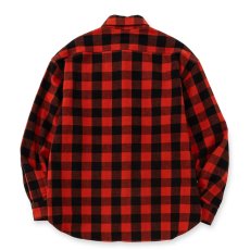 画像2: CALEE/VINTAGE TYPE BLOCK CHECK SH（BLACK/RED）［ブロックチェックシャツ-26春夏］ (2)