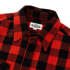 画像3: CALEE/VINTAGE TYPE BLOCK CHECK SH（BLACK/RED）［ブロックチェックシャツ-26春夏］ (3)